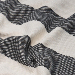 Schumacher Desert Wide Stripe Fabric 83832 / Charcoal