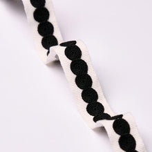 Load image into Gallery viewer, Schumacher Castille Tape Narrow Trim 83883 / Black On Ivory