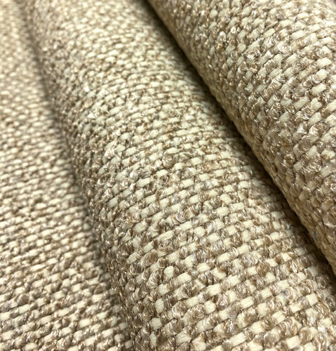 Valdese Weavers Beige Taupe Water Stain Resistant MCM Mid Century Modern Tweed Upholstery Fabric STA 5135