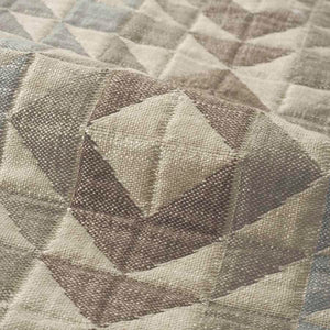 Beige Geometric Brown Abstract Matelasse Upholstery Fabric