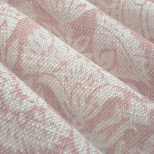 Load image into Gallery viewer, Cotton Linen Pink Cream Floral Damask Upholstery Drapery Fabric FB