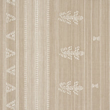Load image into Gallery viewer, Schumacher Nima Embroidered Cotton Linen Fabric 84062 Tan