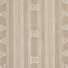 Load image into Gallery viewer, Schumacher Nima Embroidered Cotton Linen Fabric 84062 Tan