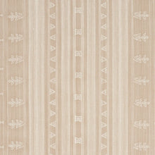 Load image into Gallery viewer, Schumacher Nima Embroidered Cotton Linen Fabric 84062 Tan