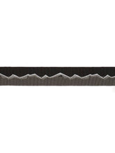 Load image into Gallery viewer, 2&quot; Black Charcoal Silver Grey Abstract Geometric Drapery Tape Trim
