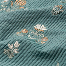 Load image into Gallery viewer, Schumacher Elmslie Embroidery Fabric 84370 / Teal