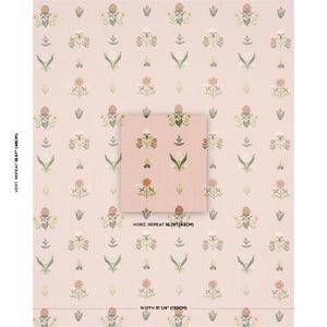 Schumacher Elmslie Embroidery Fabric 84372 / Petal