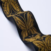 Load image into Gallery viewer, Schumacher Metamorphosis Tape Trim 84380 / Noir &amp; Gold