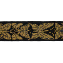 Load image into Gallery viewer, Schumacher Metamorphosis Tape Trim 84380 / Noir &amp; Gold