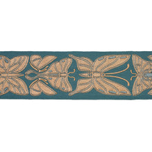 Load image into Gallery viewer, Schumacher Metamorphosis Tape Trim 84382 / Teal &amp; Gold