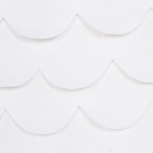 Schumacher Prep School Hand Pieced Scallop Fabric 84400 / White