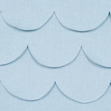 Load image into Gallery viewer, Schumacher Prep School Hand Pieced Scallop Fabric 84401 / Blue