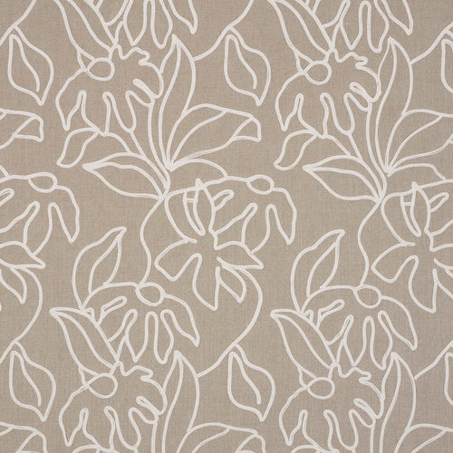 Schumacher Lola Embroidery Fabric 84410 / Flax