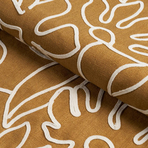 Schumacher Lola Embroidery Fabric 84411 / Saffron