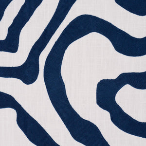 Schumacher Defeo Embroidery Fabric 84432 / Indigo