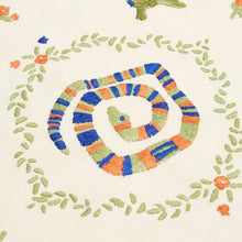 Load image into Gallery viewer, Schumacher Reptilia Embroidery Fabric 84540 / Bright Multi On Ivory