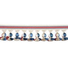 Load image into Gallery viewer, Schumacher Ali Tassel Trim 84673 / Rouge &amp; Navy
