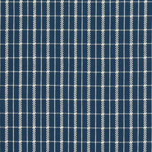 Load image into Gallery viewer, Schumacher Boyd Check Fabric 84681 / Indigo