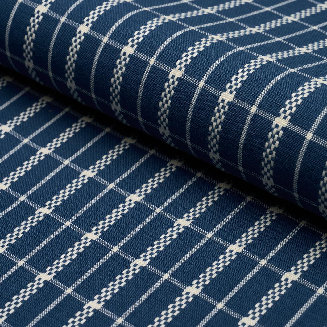 Schumacher Boyd Check Fabric 84681 / Indigo