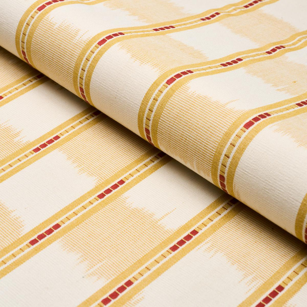 Schumacher Faye Ikat Fabric 84710 / Ochre