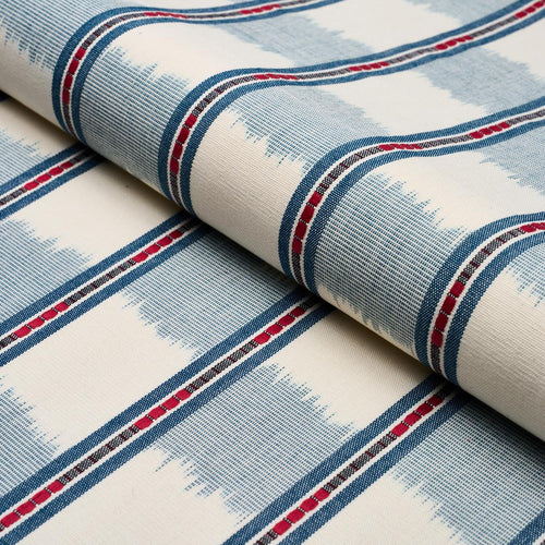 Schumacher Faye Ikat Fabric 84712 / Chambray