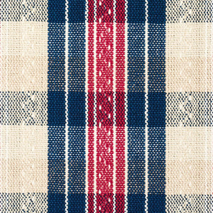 Schumacher Fonda Hand Woven Plaid Fabric 84720 / Rouge & Navy