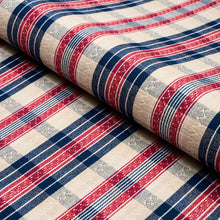 Load image into Gallery viewer, Schumacher Fonda Hand Woven Plaid Fabric 84720 / Rouge &amp; Navy