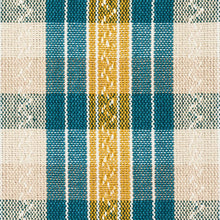 Load image into Gallery viewer, Schumacher Fonda Hand Woven Plaid Fabric 84722 / Teal &amp; Citron