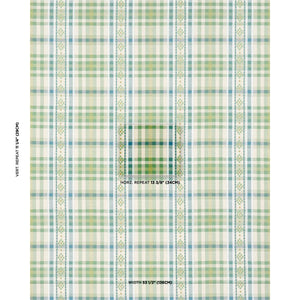 Schumacher Hutton Hand Woven Check Fabric 84731 / Leaf