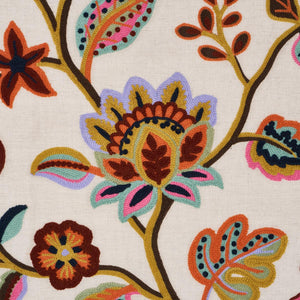 Schumacher Loulou Embroidery Fabric 84750 / Jewel