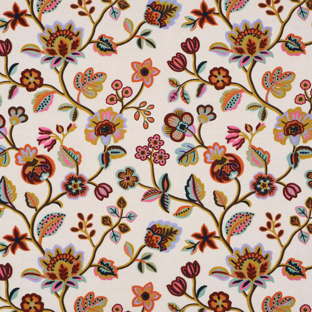 Schumacher Loulou Embroidery Fabric 84750 / Jewel