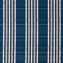 Load image into Gallery viewer, Schumacher Remmy Hand Woven Stripe Fabric 84780 / Indigo