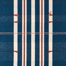 Load image into Gallery viewer, Schumacher Remmy Hand Woven Stripe Fabric 84780 / Indigo