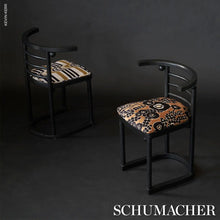 Load image into Gallery viewer, Schumacher Aldo Velvet Fabric 84812 / Mocha &amp; Noir