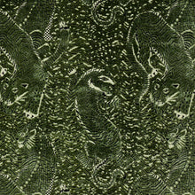Load image into Gallery viewer, Schumacher Tigress Velvet Fabric 84832 / Malachite