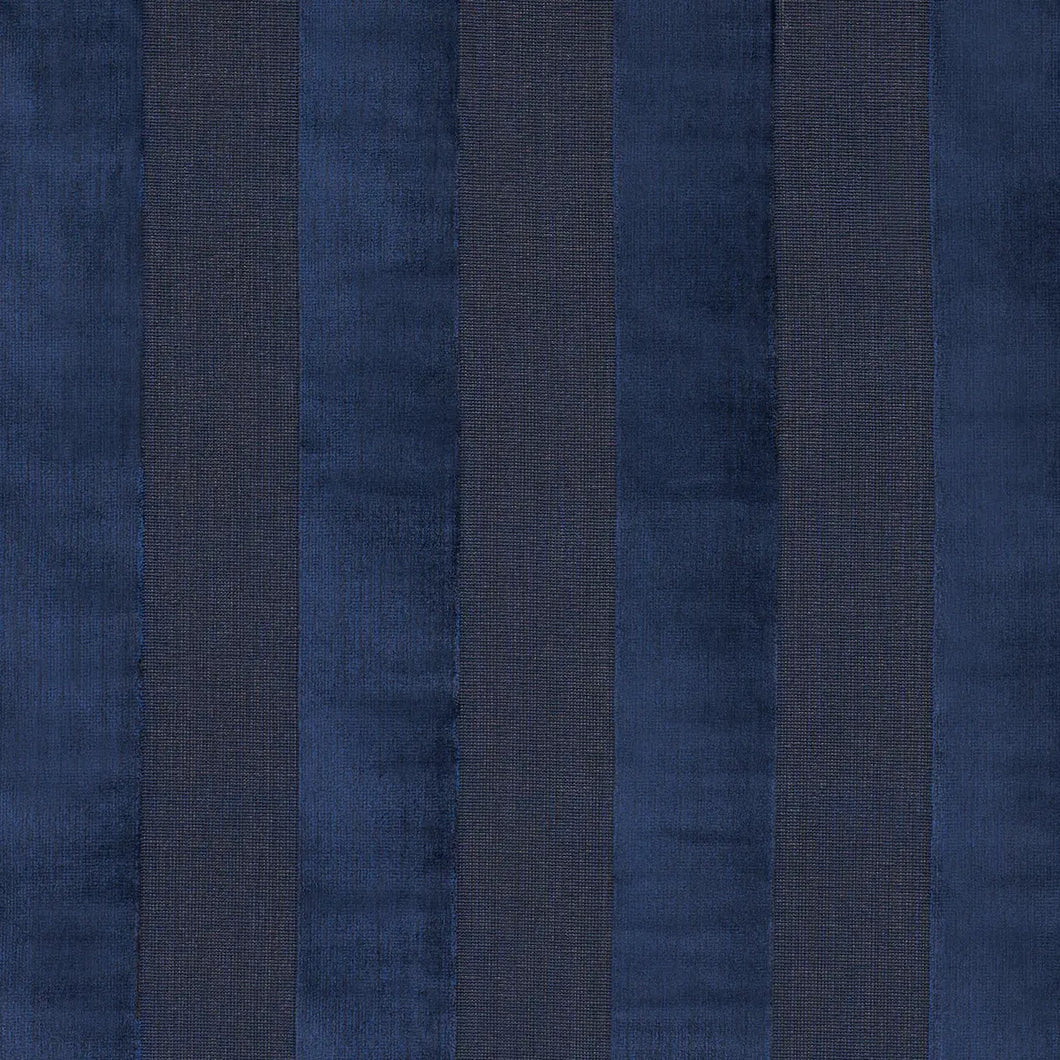 Schumacher Cunard Strié Velvet Fabric 84872 / Sapphire