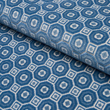 Load image into Gallery viewer, Schumacher Trianon Cut Velvet Fabric 84892 Azur