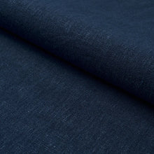 Load image into Gallery viewer, Schumacher Jumi Stonewashed Linen Fabric 84910 Navy