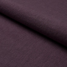 Load image into Gallery viewer, Schumacher Jumi Stonewashed Linen Fabric 84911 Aubergine