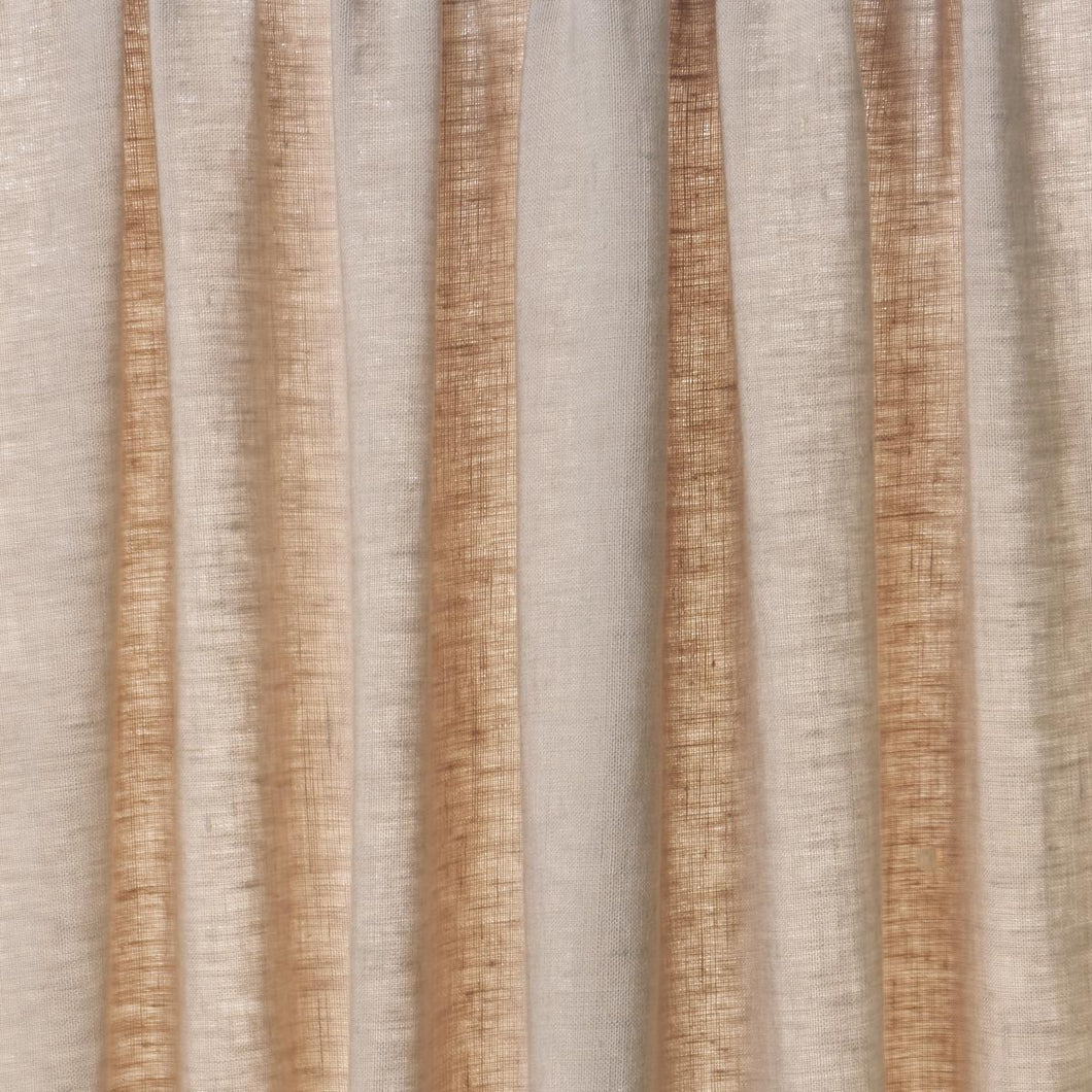Schumacher Leslie Stonewashed Sheer Fabric 84930 / Taupe