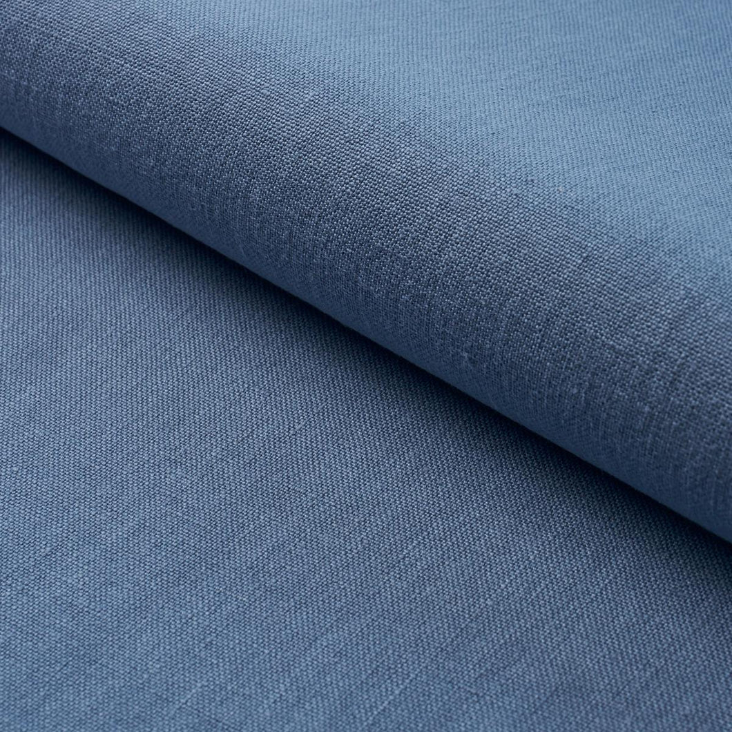 Schumacher Kai Linen Fabric 84955 / Cadet