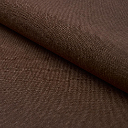 Schumacher Kai Linen Fabric 84959 / Chocolate