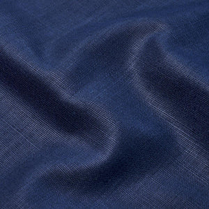 Schumacher Leo Glazed Linen Fabric 84964 / Navy