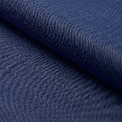 Schumacher Leo Glazed Linen Fabric 84964 / Navy