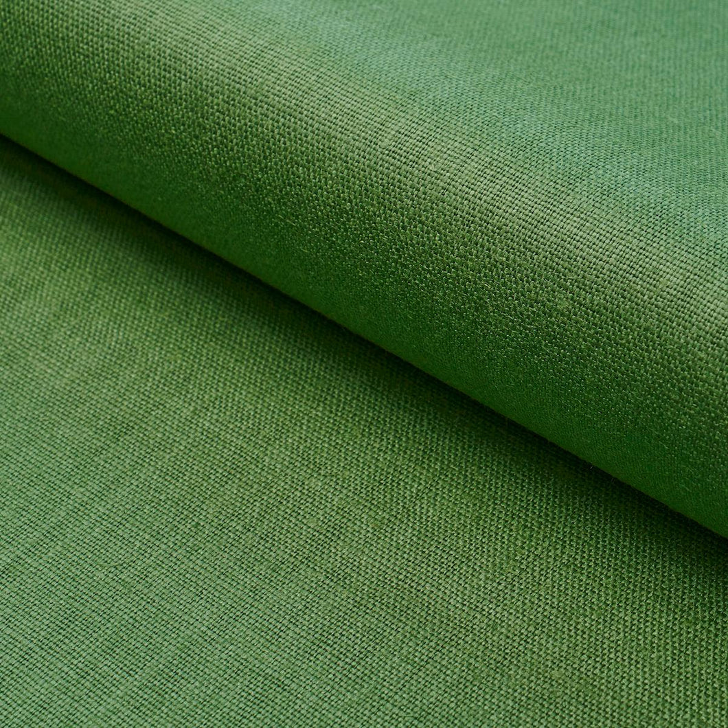 Schumacher Leo Glazed Linen Fabric 84965 / Leaf