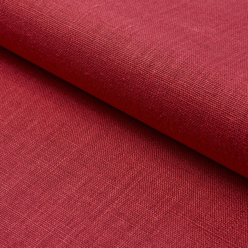 Schumacher Leo Glazed Linen Fabric 84967 / Red