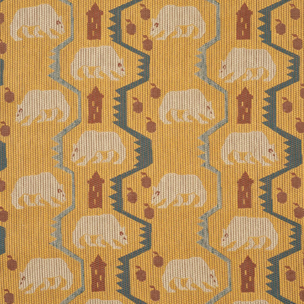 Schumacher Bear Brigade Fabric 84980 / Ochre