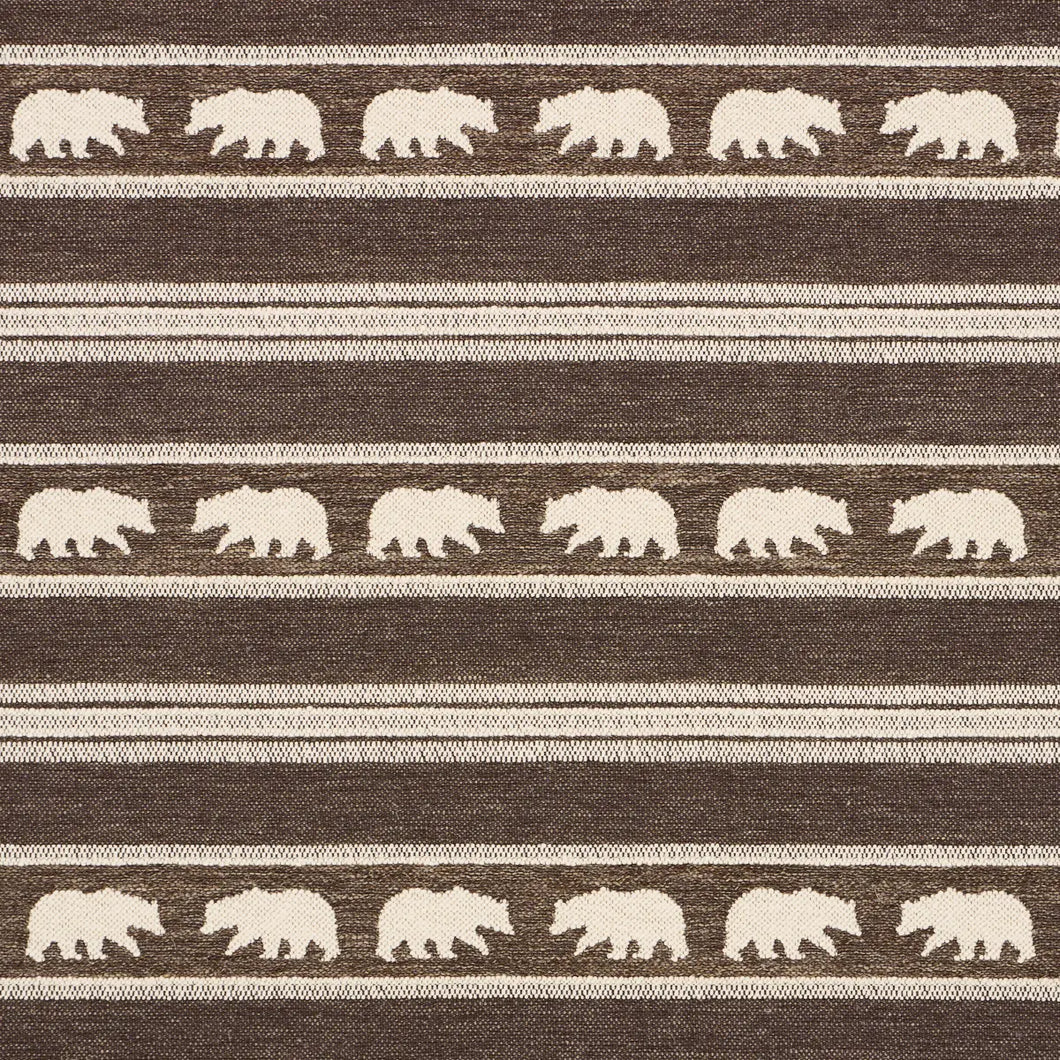 Schumacher Koda Stripe Fabric 84991 / Coffee