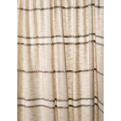 Schumacher Plains Stripe Casement Fabric 85050 / Flax