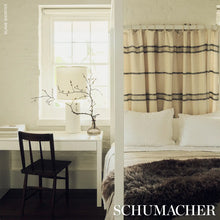 Load image into Gallery viewer, Schumacher Plains Stripe Casement Fabric 85051 / Graphite